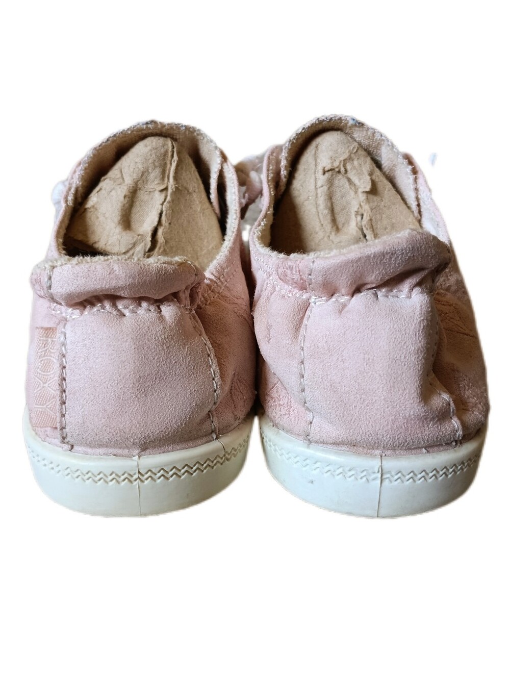 🩷 Roxy Bayshore II Pink Slip-on Sneakers Shoes Womens 9.5 Memory Foam Summer - Picture 6 of 14